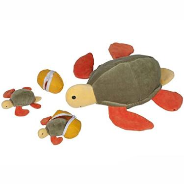 Imagem de Bichos Grávidos - Tartaruga Marinha com 2 Filhotes - Antialérgico - Bichos de Pano, variadas, M