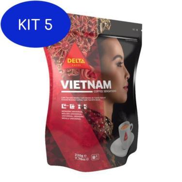 Imagem de Kit 5 Café Torrado E Moído Delta Vietnam 250G