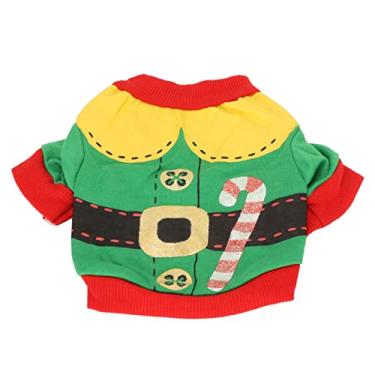 Imagem de Camisa de Natal para cachorro, camisolas quentes para cachorro de natal de ano novo para cachorro de estimação outono inverno roupas quentes para animais de estimação roupas de RPG para(L)