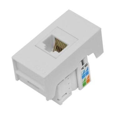 Imagem de Kit C/ 10 Tomada Rede RJ45 8 Fios Slim Ilumi