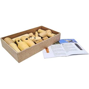 Imagem de Caixa Em Mdf Crú Com 09 Apitos + Tampa (Não Profissionais), New Art