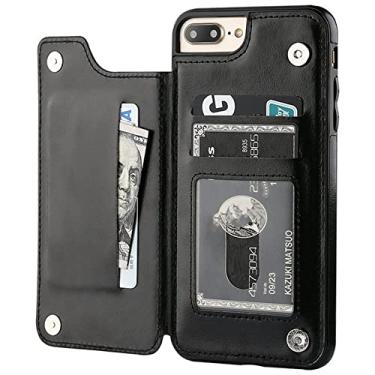 Imagem de Capa de telefone flip retro de couro de luxo para iphone 14 13 12 11 pro max mini xr x xs max 8 7 6 s 6 plus 5s se3 2022 2020, preto, para iphone 5 5s se