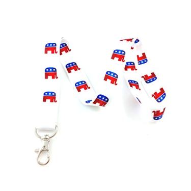 Imagem de Porta-crachá com cordão de impressão patriótica republicana