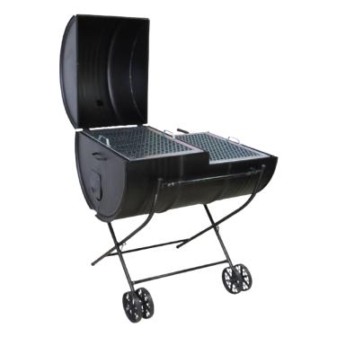Imagem de Churrasqueira Tambor 200 litros Mista com Carrinho e Grelha
