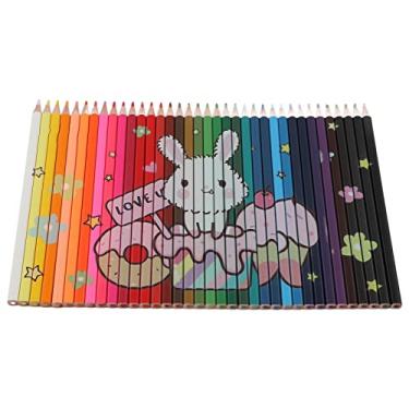 Imagem de Lápis de cor de quebra-cabeça, lápis de cor padrão bonito conjunto coloração uniforme 36 cores para colorir ilustrações para graffiti
