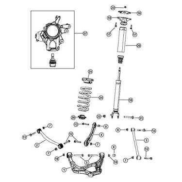 Imagem de Braço de controle de suspensão Mopar 5212 4840AB.