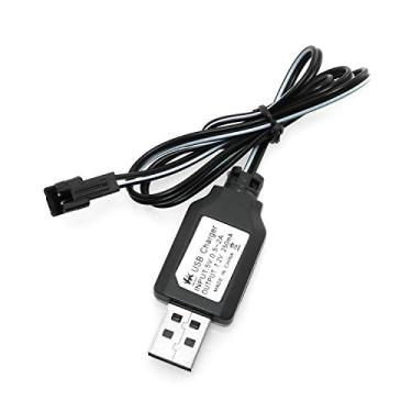 Imagem de Maxmoral Cabo carregador de energia USB 7,2 V 250 mA saída Ni-Cd Ni-Mh bateria cabo de carregamento USB SM 2P plugue para carros RC escavadeira