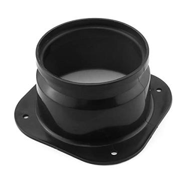 Imagem de DGHAOP Placa de parede para ventilação de secadora 4 polegadas/100 mm conector de duto de ar de plástico ABS painel de flange conector de duto encaixe de entrada de flange para ventilação tubo reto, parede e teto (quadrado a redondo)