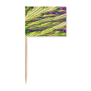 Imagem de Conjunto de palhetas coloridas papel de parede palito de dente bandeiras marcador decoração de festa