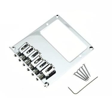 Imagem de Substituição superior cromada 6 cordas fixas Hardtail Guitar Bridge para guitarra Telecaster