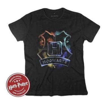 Imagem de Camiseta Harry Potter Hogwarts Camiseta Hogwarts Casas - Sideway