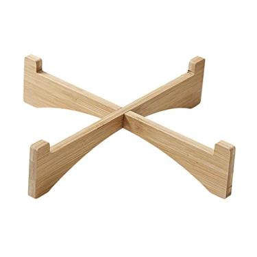 Imagem de Generic Prateleira para vasos de plantas Bonsai Rack Suporte de plantas moderno Banco de madeira Expositor de flores Suporte para vasos de plantas de jardim, 10cmx4cm