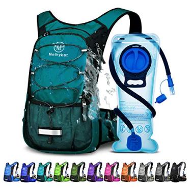 Imagem de Mochila de hidratação com isolamento térmico Mothybot, bolsa de hidratação com 2L sem BPA e armazenamento de água, mochila para caminhada para homens, mulheres, crianças para corrida, ciclismo, acampamento – mantém o líquido fresco por até 5 horas