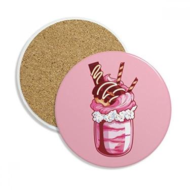 Imagem de Garrafa de biscoitos de chocolate, copo de sorvete, caneca de copo, pedra absorvente de proteção de mesa