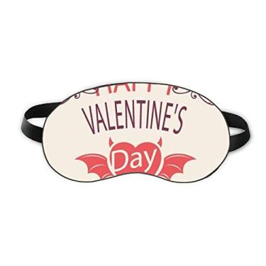 Imagem de Happy Valentine's Day Heart Devil Wings Sleep Eye Shield Soft Night Vlindfold Shade Cover