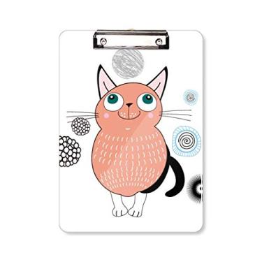 Imagem de Smile Animal Pink Cat Prancheta para escrever placa de apoio A4