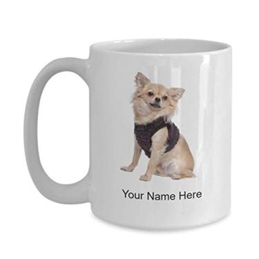 Imagem de Caneca personalizada Chihuahua – Caneca de café para os amantes de Chihuahua Idea – Caneca personalizada para cães – Caneca de café personalizada – Caneca de café de 425 g
