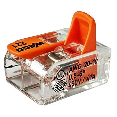 Imagem de Kit 6 Conector Wago Emenda 2 Fios Mod. 221-612