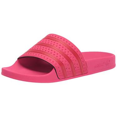 Imagem de adidas Originals Tênis feminino Adilette, Rosa poderoso/Carlet/Rosa poderoso, 6