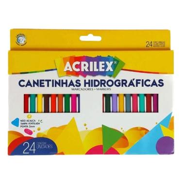 Imagem de Canetinha Hidrografica Acrilex com 24 Cores - 06903