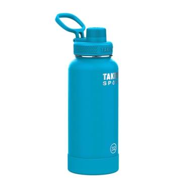 Imagem de Takeya Sport Garrafa de água com tampa de bico – Garrafa com isolamento triplo de aço inoxidável – Pode ser lavada na lava-louças e livre de BPA – Garrafa com tampa de bico com bloqueio de gelo e
