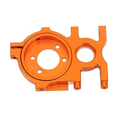 Imagem de Montagem de motor RC, processamento CNC Fácil instalação Peças de reposição laranja Suporte de motor de liga de alumínio para carro de controle remoto 1/8