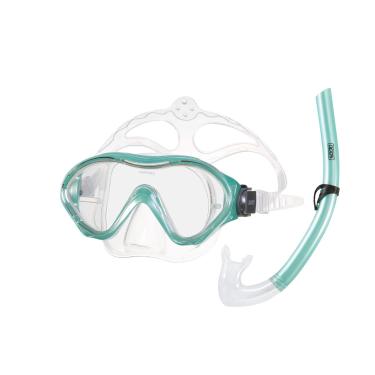Imagem de Kit de Mergulho Infantil, Speedo, Scuba Jr., Máscara com Vidro Temperado e Snorkel em Formato J, Tamanho Infantil - Verde Acqua
