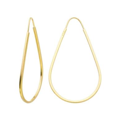 Imagem de Brinco Ouro 18k Argola Gota Adulto Grande 3cm