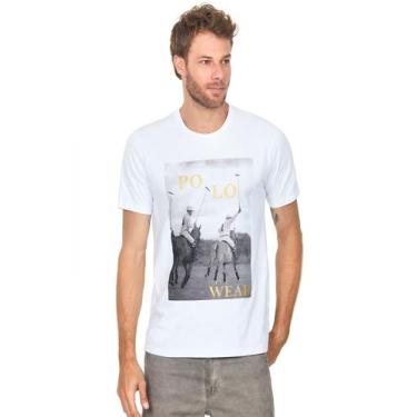 Imagem de Camiseta Masculina Estampa Polo Equestre Polo Wear Branco