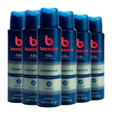 Imagem de Kit Desodorante Aerosol Bozzano Sem Perfume 90g - 6 unidades