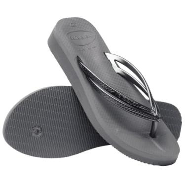 Imagem de Chinelo Wedges, Havaianas, Feminino, Cinza Aço/Cinza Aço, 42
