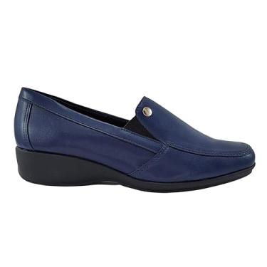 Imagem de Scarpin Super Conforto Sola Anabela Uniforme (Azul, BR, Adulto, Numérico, 33)
