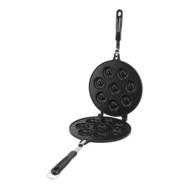 Imagem de Assadeira de rosca de liga de alumínio, máquina de waffle portátil com alça, aquecimento uniforme, mini forma versátil para pequenos bolos, cupcakes, biscoitos