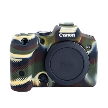 Imagem de Rieibi Capa para câmera EOS R7, capa de silicone para câmera digital Canon eos r7, capa protetora de silicone para Canon r7 - camuflagem