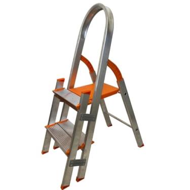 Imagem de Escada de alumínio com 2 degraus duplos residencial - EMD002 - Agata