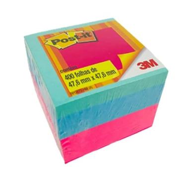 Imagem de Post-it, 3M, Bloco de Notas Adesivas Cubo Ultra - 400 folhas, 4.76 cm x 4.76 cm