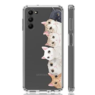 Imagem de HUIYCUU Capa para Samsung Galaxy S23 Plus, para mulheres, meninas, à prova de choque, lente de câmera, antiderrapante, colorida, transparente, com design, estampa animal, fina, cristal, macia, capa