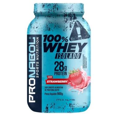 Imagem de Whey 100% Isolado Strawberry 900G Pote - Pronabol-Unissex