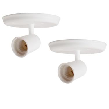 Imagem de Kit 2 Luminárias de Sobrepor 1 Lâmpada Direcionável Spot E-27 (branco)