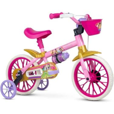 Imagem de Bicicleta Infantil Aro 12 Princesas Nathor Indicado Para + 3 Anos