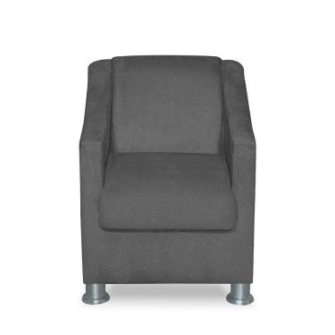 Imagem de Mini Poltrona Cadeira Infantil Tilla De Criança Suede Cinza Escuro