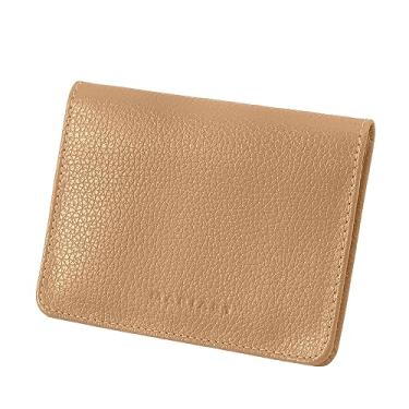 Imagem de Carteira Feminina de Couro Bovino Legítimo p/Cartões, RG, CNH e Cédulas Dobradas Mariart 649 (Avelã)