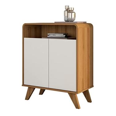 Imagem de Aparador Retrô 2 Portas Nature Off White Eccos Fabri Móveis