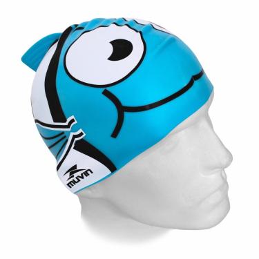 Imagem de Touca de Natação em Silicone Kid Muvin Estampada com Alta Resistência para Treino e Lazer-Unissex