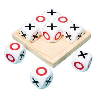 Imagem de Colaxi Tic tac toe de madeira cérebro teaser xo jogo de tabuleiro de interativo artesanal jogo de mesa de café para crianças adultos favores de festa