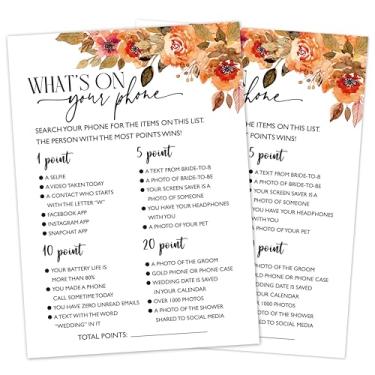 Imagem de Jogos de chá de panela, jogos de casamento, cartões de jogos de festival de outono, lembrancinhas de festa de noivado, jogos de despedida de solteira, jogos minimalistas de festa de casamento,