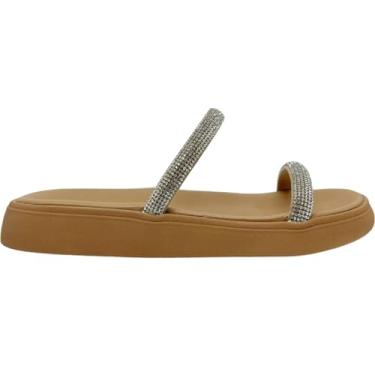 Imagem de Tamanco Papete Feminino Casual Tiras com Strass Moleca 5469.118