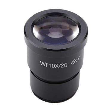 Imagem de Ocular de Microscópio 10X, Ocular Estéreo de Campo Amplo WF10X ou 20, Montagem de 30 Mm, Metal de Vidro óptico, Ocular de 1 Unidade para Microscópio Binocular Triocular, 66g,