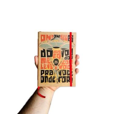 Imagem de Sketchbook Caderno Musica SOS Toca Raul Seixas com Elástico e Marca Página Aquarela (Reciclado 80 Páginas, M (10x14cm))