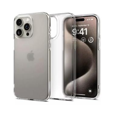 Imagem de Capa Capinha Clear Case Space X Rígida Anti Amarelamento Resistente Para iPhone (iPhone 15 Pro)